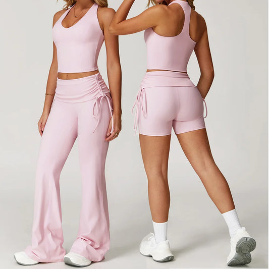 Conjunto de chándal de yoga para mujer, 2 piezas, ropa deportiva para entrenamiento, fitness, gimnasio, leggings de cintura alta, sujetador deportivo, ropa deportiva