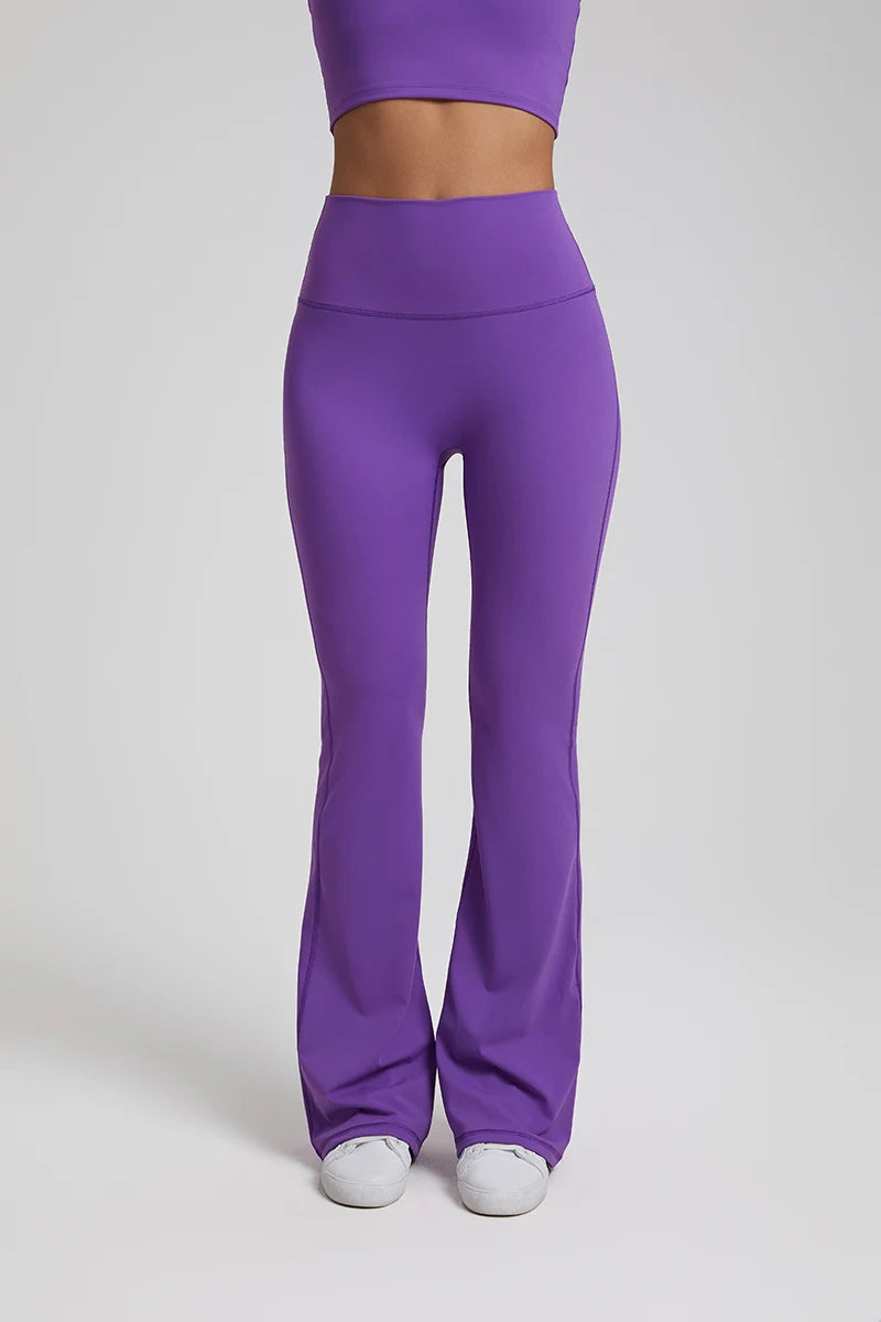 Buttery Soft High Waist Flare Leggings No Front Seam Workout Yoga Flared Pants Full Length Gym Sport Leggings Women Tights