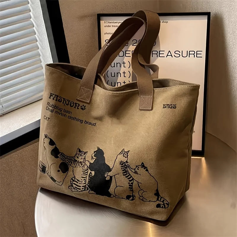 Bolso de lona para mujer, moderno, espacioso y duradero, con cierre de cremallera y diseño clásico, perfecto para el trabajo.