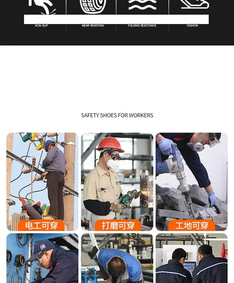 Anti Smashing And Anti Piercing Suede Safety Shoes Men's Steel Toe Cap Protection Work Shoes Fashion Scarpe Antinfortunistiche