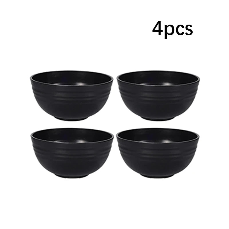 Juego de cubiertos de plástico de 24 piezas, platos, tazas, platos de cena negros, juego de regalo para acampar al aire libre