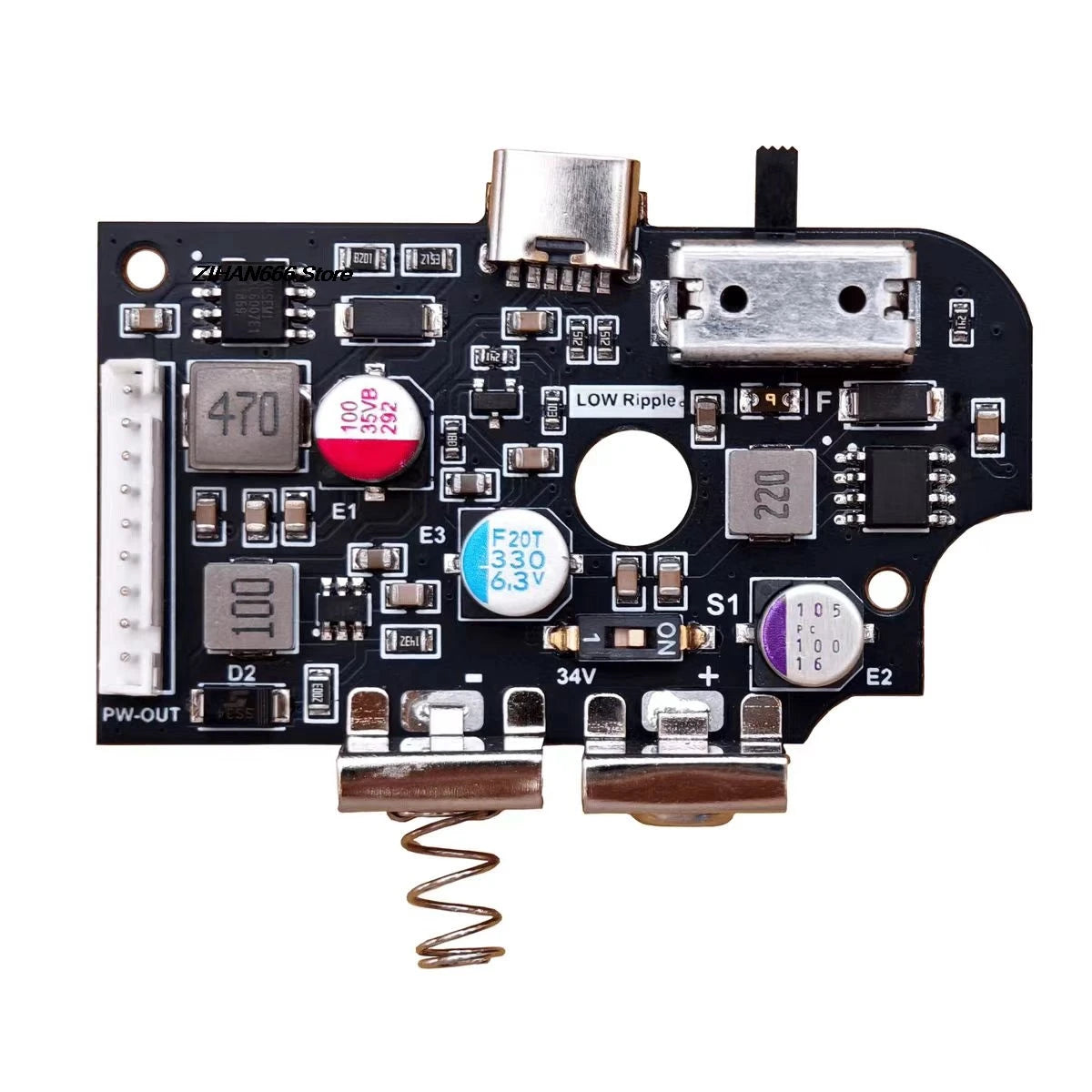 Placa de alimentación USB-C de alta calidad para SEGA Game Gear GG, sin alimentación, accesorios originales de reparación de pantalla de alto brillo.