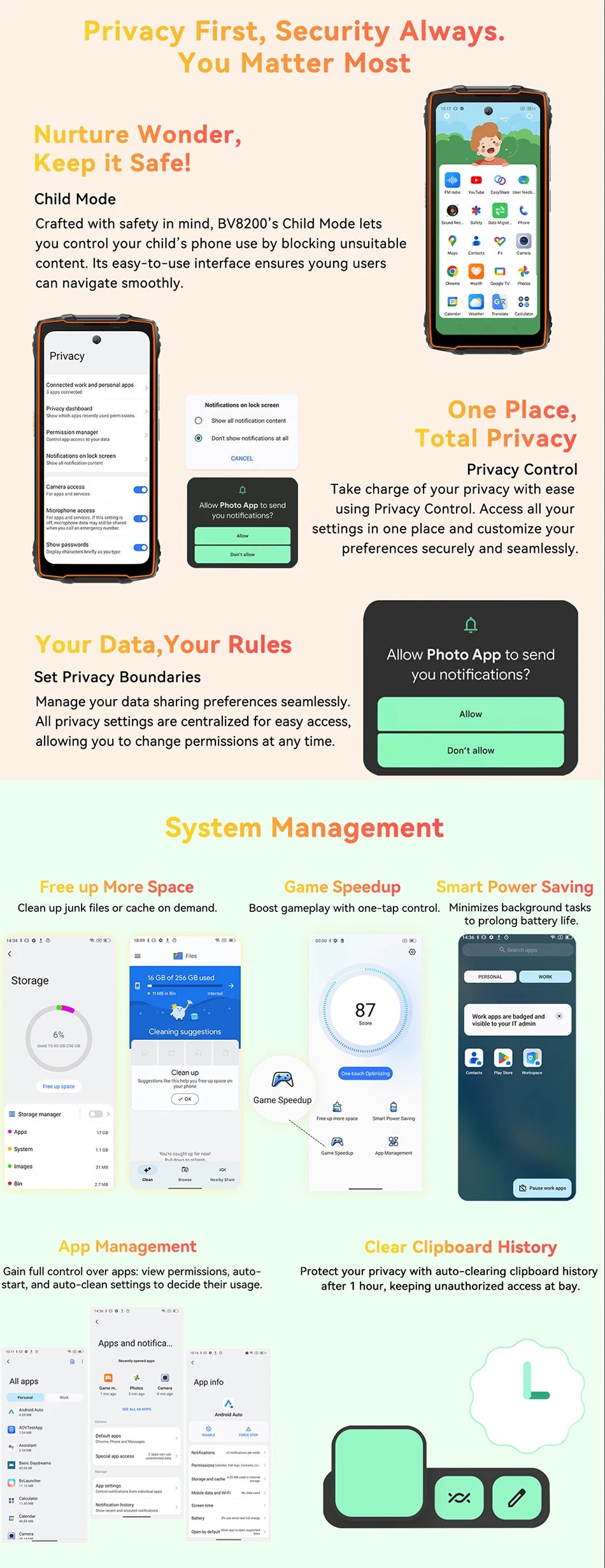 【Estreno mundial】Blackview BV8200 Teléfono resistente con pantalla de 6,5" 2.4K a 120 Hz, procesador Helio G100, 12 GB de RAM, 256 GB de almacenamiento, NFC, linterna y sistema operativo Android 14.
