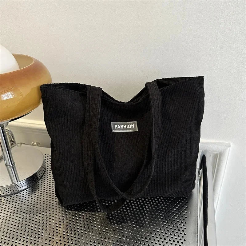 Bolso de mano moderno de gran capacidad, sencillo, estilo coreano, de un solo hombro, para uso diario, con bolsillo para teléfono, poliéster, talla L
