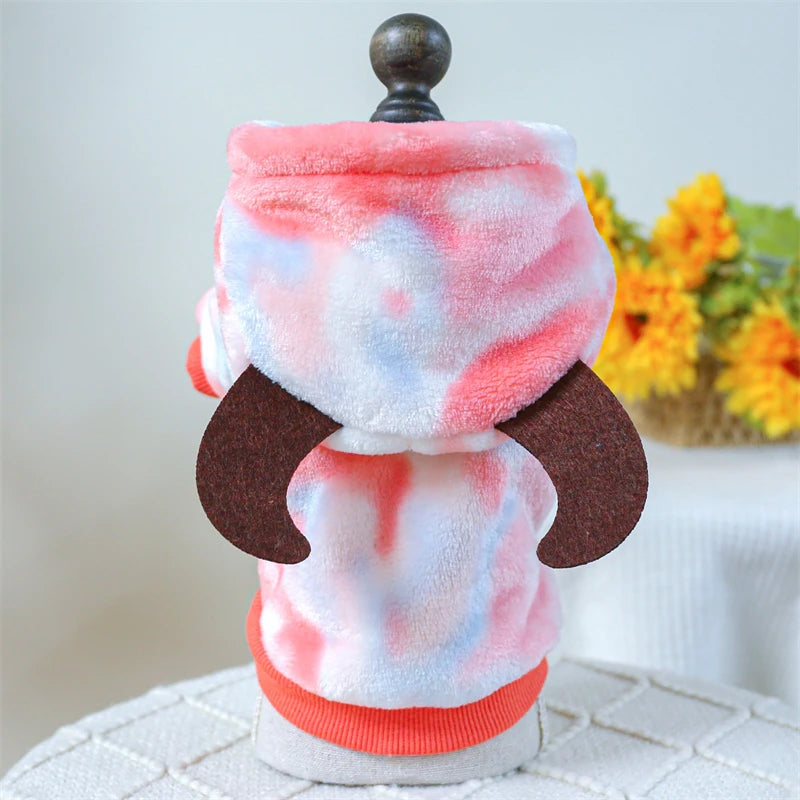 Ropa de forro polar súper suave para mascotas, para otoño e invierno, cálida y de felpa, para perros de cuatro patas, con diseño de dinosaurio, unicornio y gato.