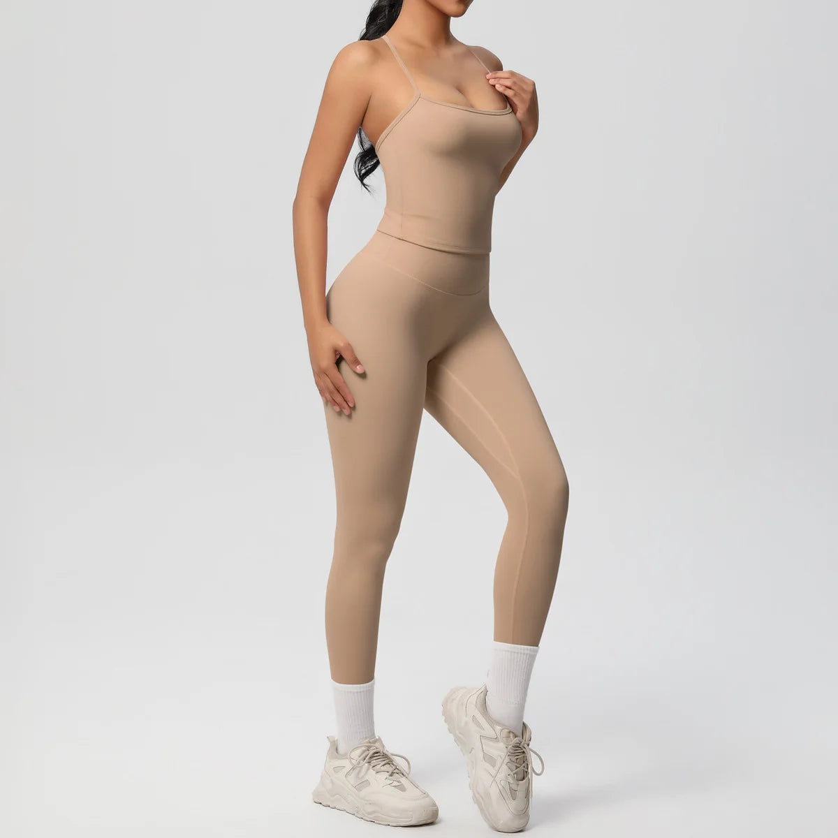 Conjunto de Ropa de Yoga para Mujer, Traje Deportivo, Ropa de Entrenamiento, Chaleco Deportivo sin Mangas, Conjunto de Gimnasio, Mono de Entrenamiento, Ropa Interior Deportiva, Ropa Deportiva