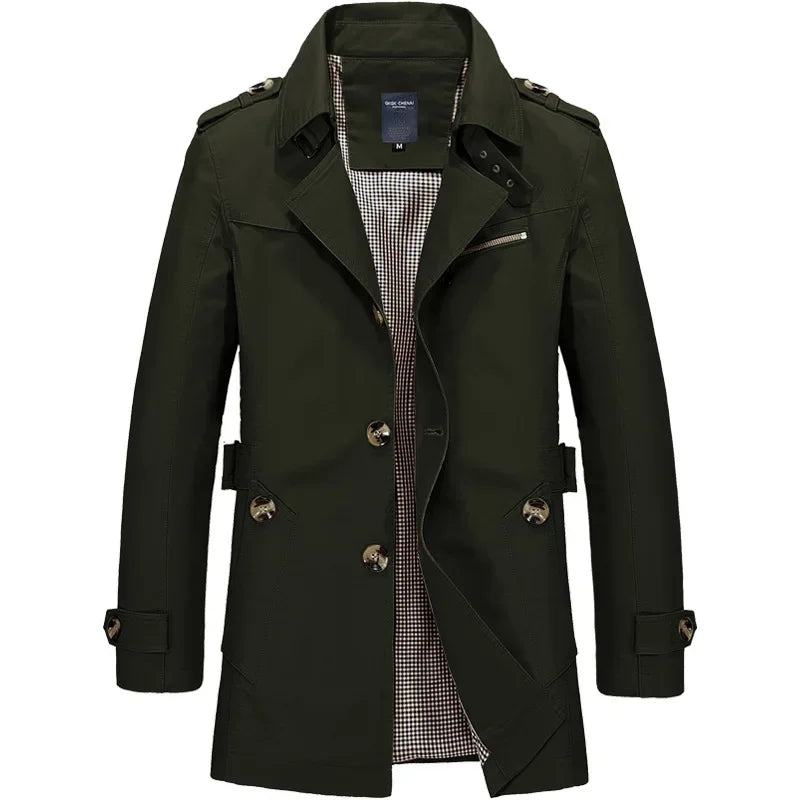 Chaqueta de trabajo informal de algodón para hombre, nueva chaqueta cortavientos de algodón puro, ligera, para primavera y otoño.