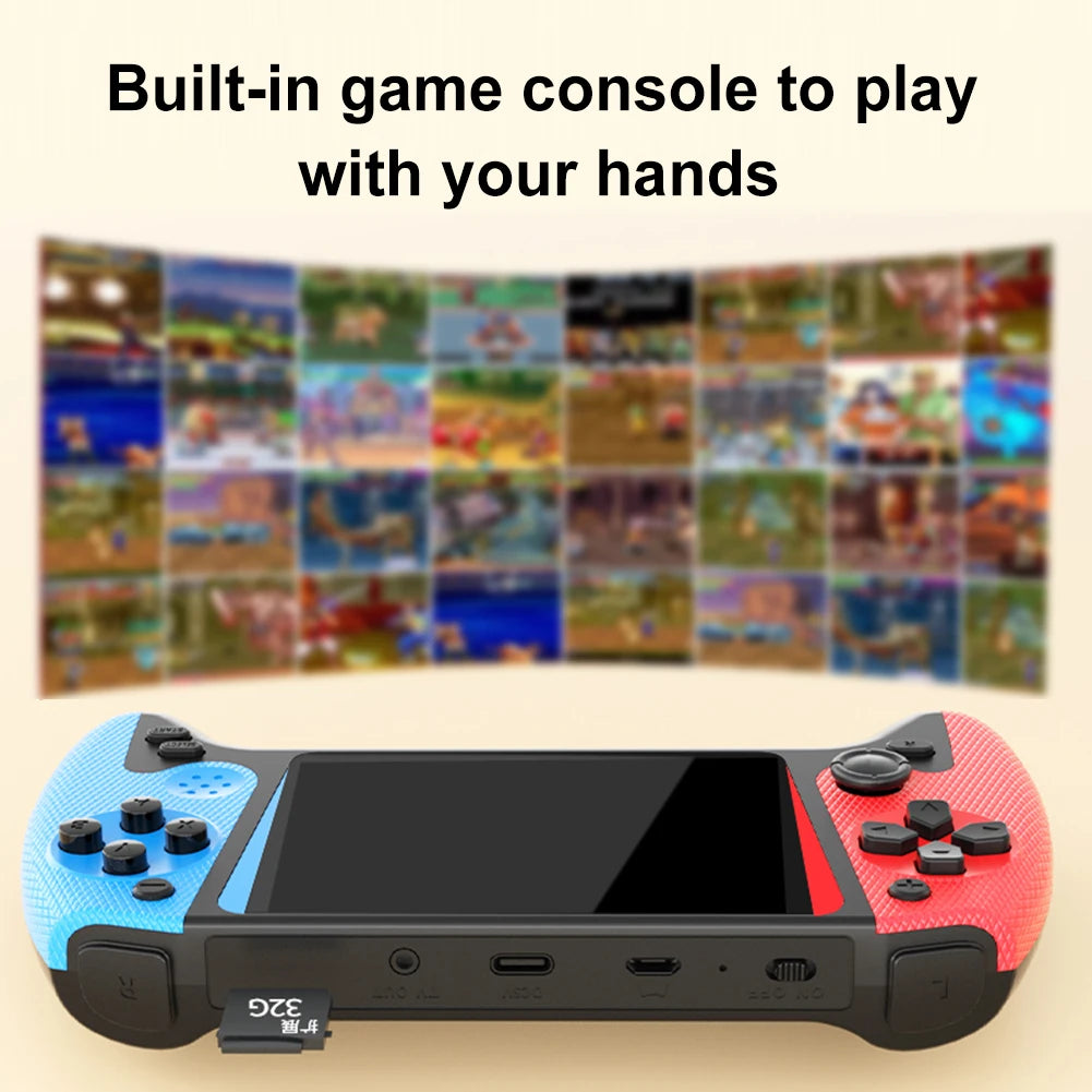 Consola de videojuegos retro con 500 juegos integrados, reproductor portátil de juegos portátil de 1200 mAh, conexión a TV, consola de juegos nostálgica para niños