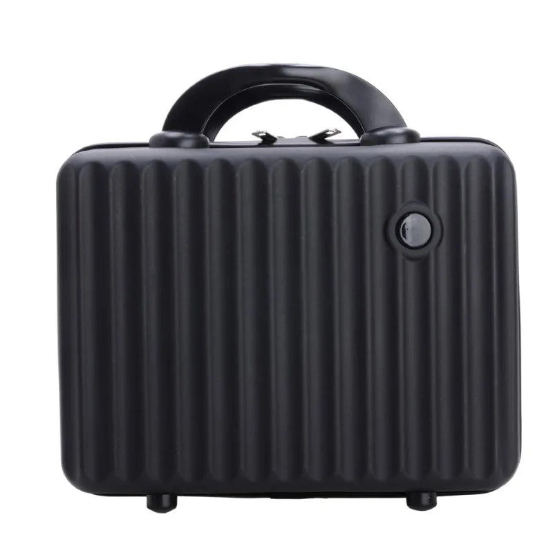 Maleta ABS de 14 pulgadas, bolsa de cosméticos, estuche liviano para viajes de negocios, estuche para alojamiento de estudiantes, bolsa organizadora de maquillaje, regalo de recuerdo.