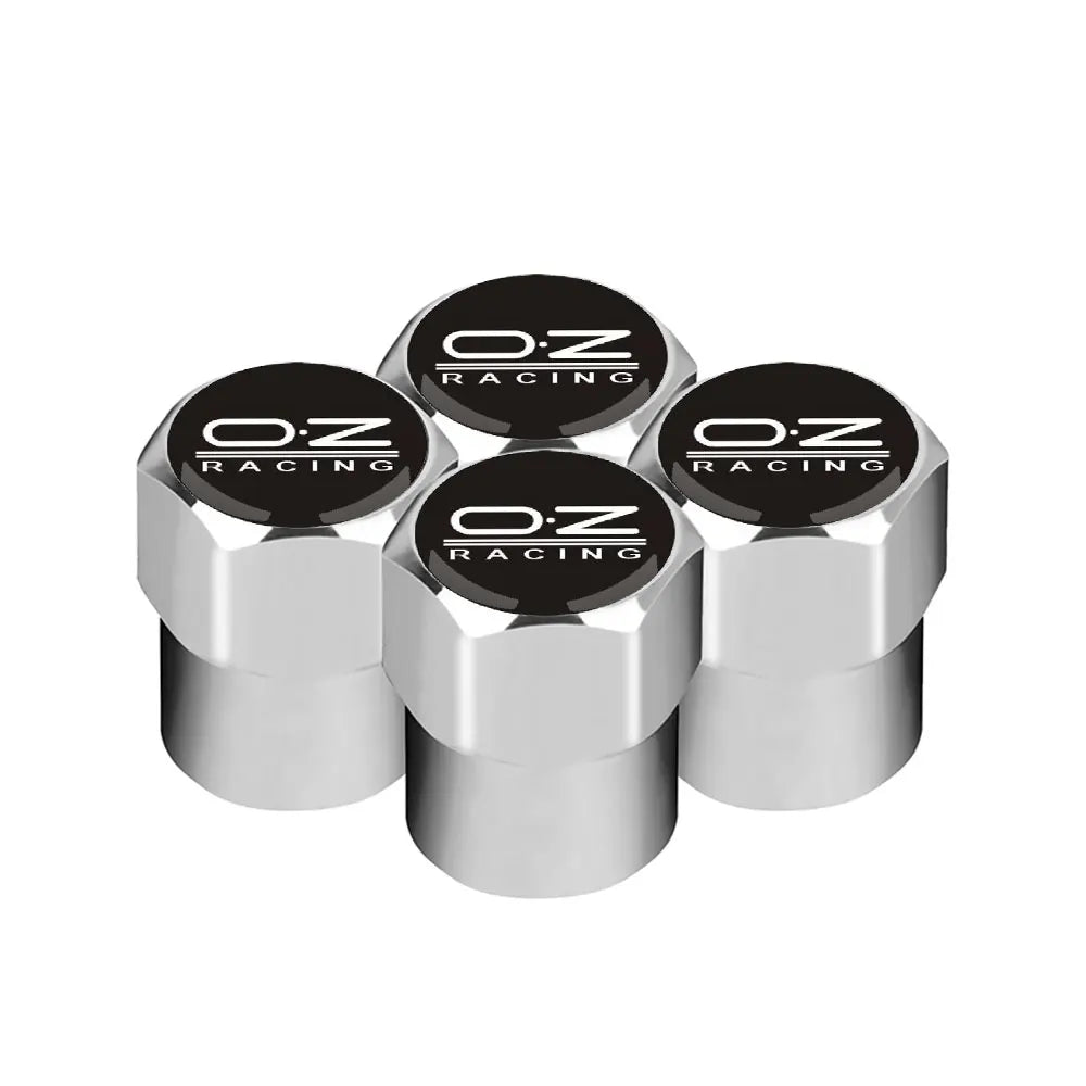 4 pegatinas universales para coche, tapas de válvula de neumático de rueda de metal, accesorios para bicicleta, funda para el logotipo de OZ Racing.