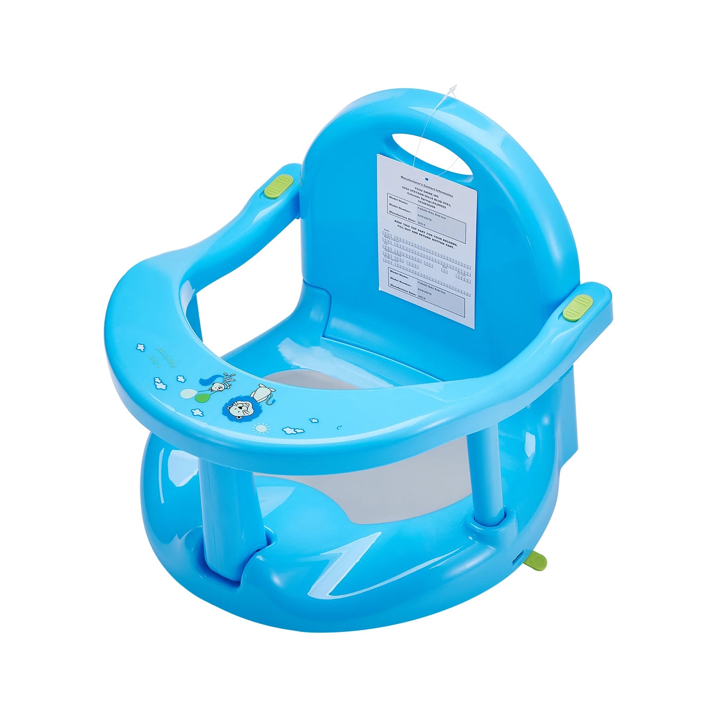 Asiento de baño plegable para bebé, asiento de bañera para bebés y niños pequeños, silla de seguridad para baby shower con ventosas.