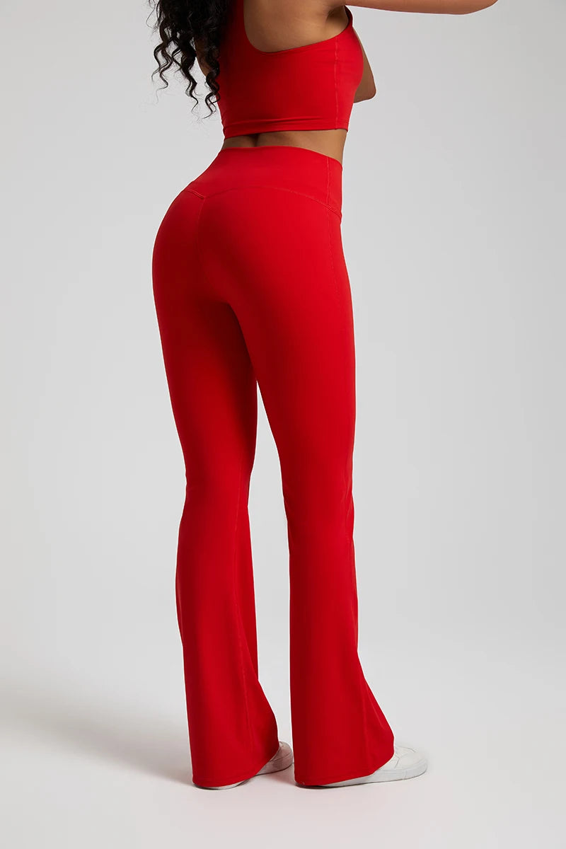 Buttery Soft High Waist Flare Leggings No Front Seam Workout Yoga Flared Pants Full Length Gym Sport Leggings Women Tights