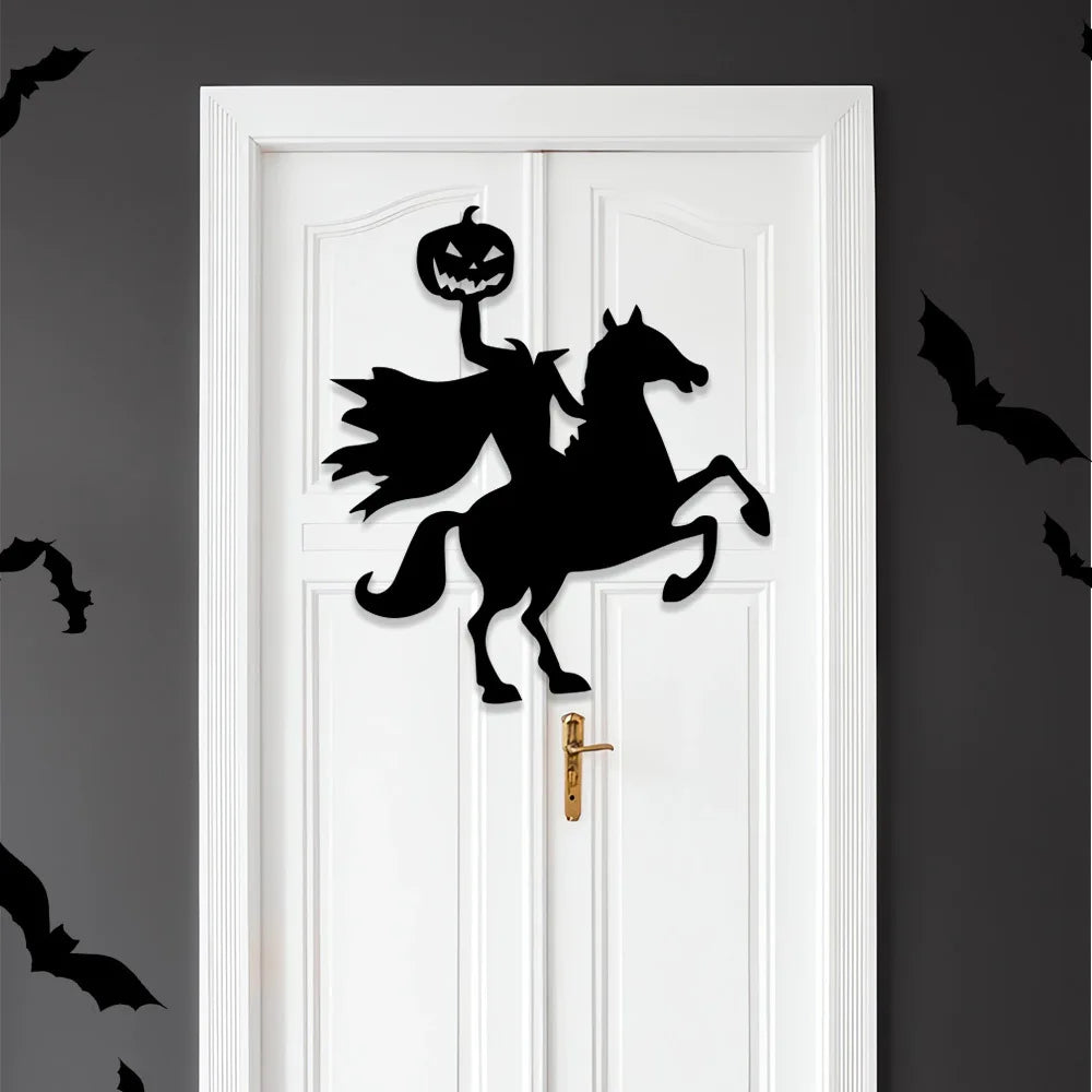 Pegatinas para puerta de habitación, decoración de Halloween, decoración de ventana, esqueleto, mano, calabaza, bricolaje, sombrero de bruja diablo, pegatinas para ventana de vidrio, fantasma