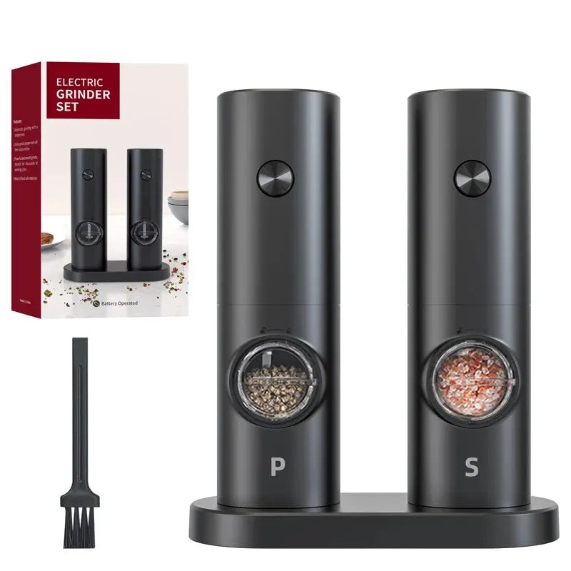 Molinillo eléctrico automático de pimienta y sal con luz LED y grosor ajustable. Fabricantes asociados.