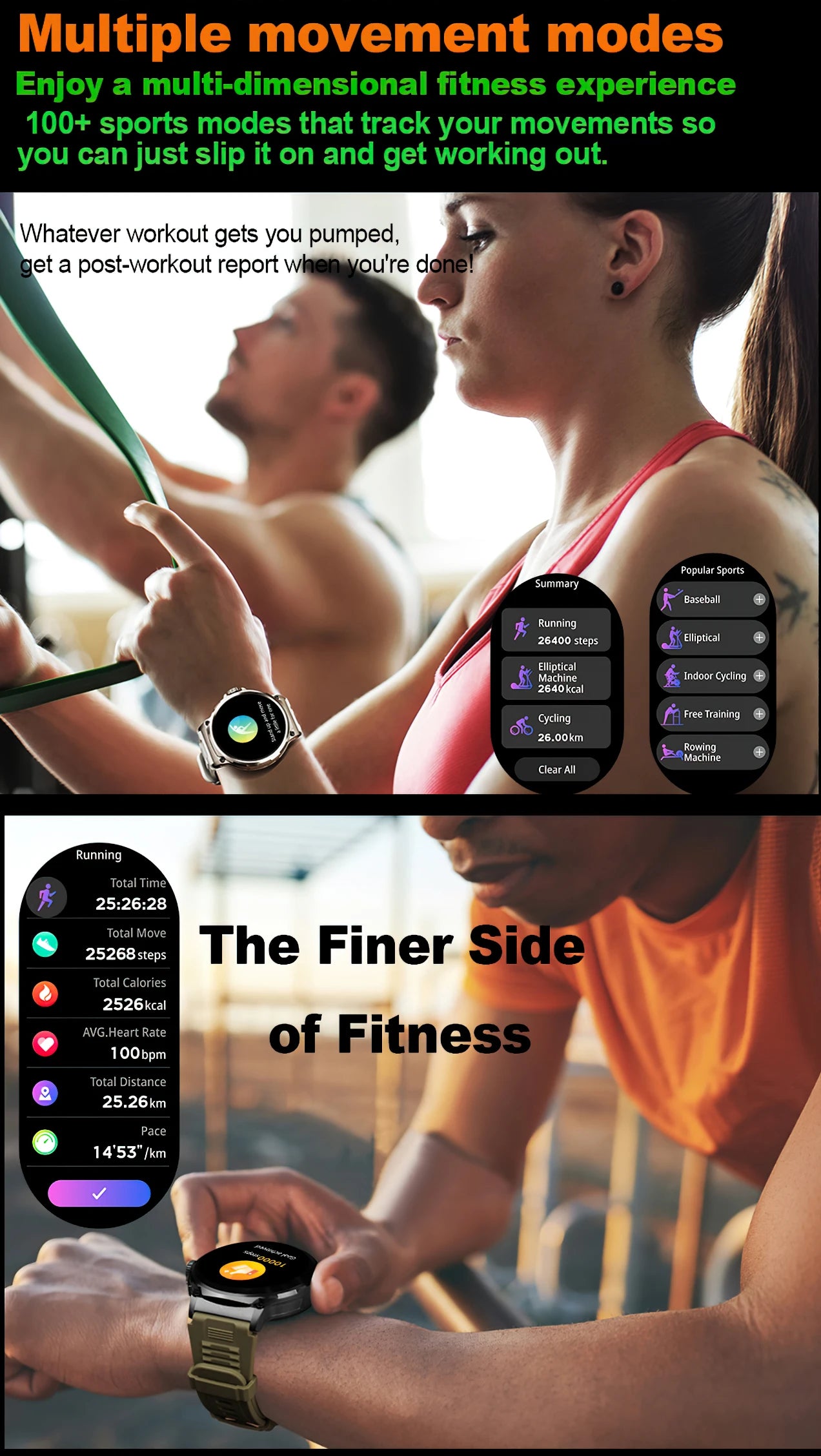 Reloj inteligente Ultra HD de 1,85 pulgadas para hombre, con GPS, pulsera deportiva para exteriores, batería grande de 710 mAh, reloj de seguimiento de actividad física para Android e iOS.