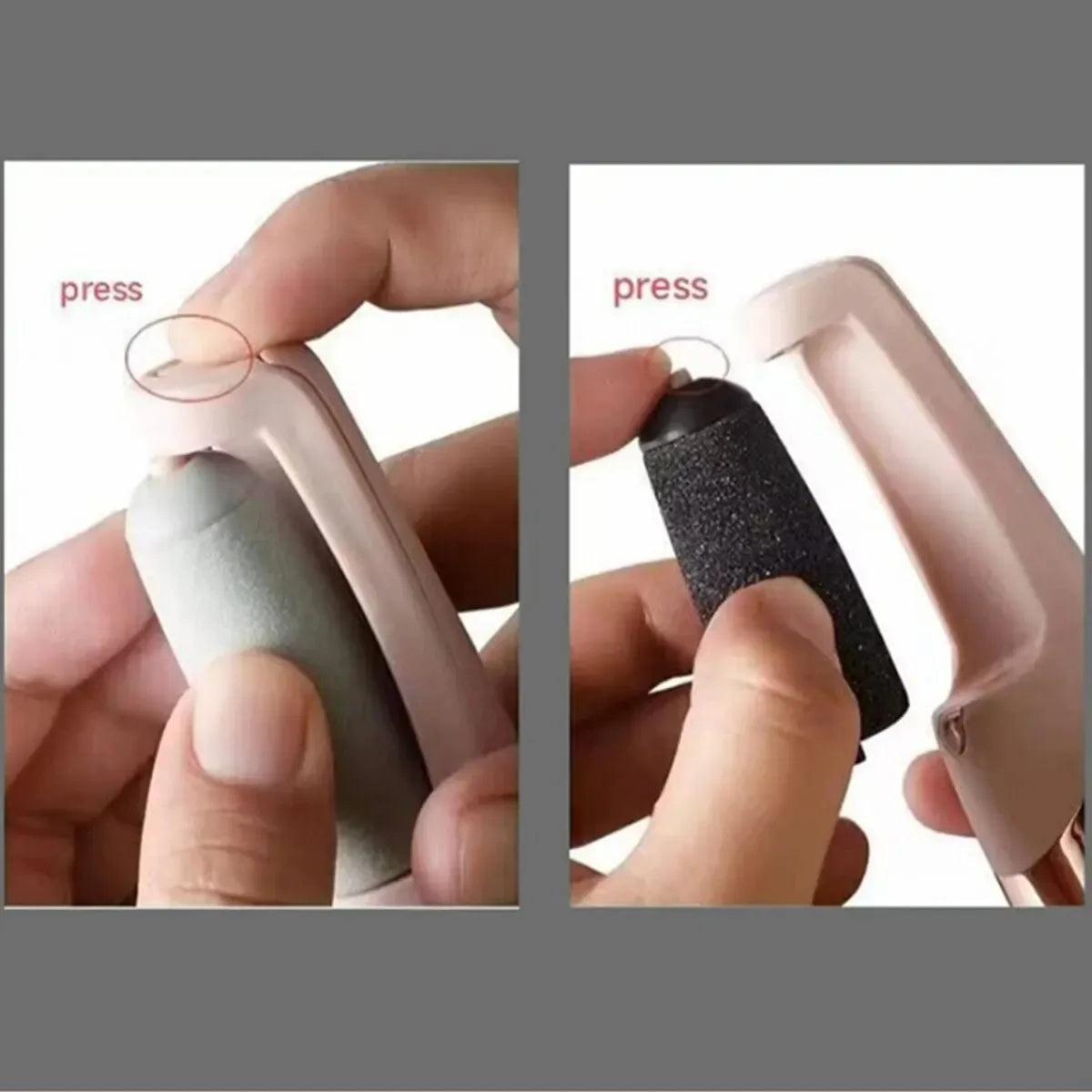 Lima electrónica para pies y removedor de tejido cicatrizante, color rosa