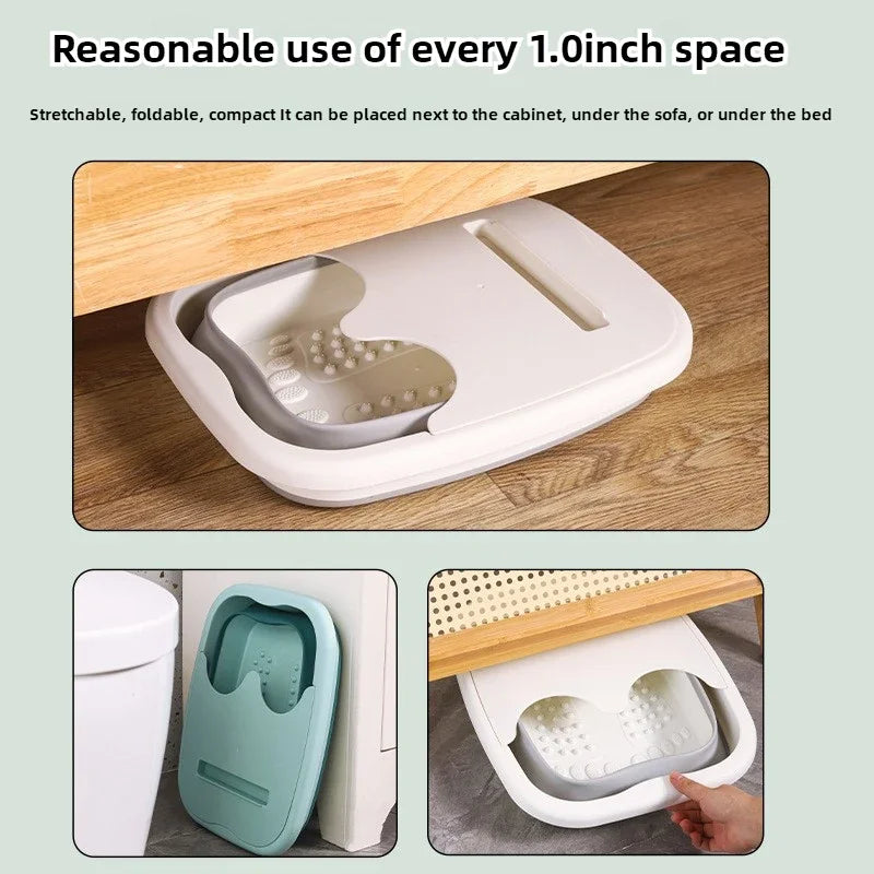 Cubo de masaje para pediluvio plegable, cubo de remojo, lavabo plegable, cubo para baño de pies de spa, bañera de sauna doméstica, bañera de pedicura