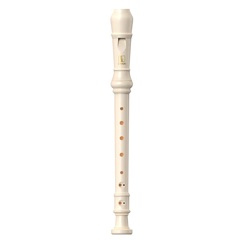 Flauta dulce soprano SWAN para niños principiantes, flauta dulce con digitación alemana en clave C, 3 piezas con kit de limpieza