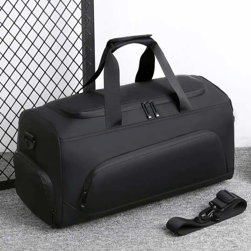 Bolsa deportiva de gimnasio, bolso de mano de gran capacidad, bolsa de viaje portátil, multicompartimento con espacio para guardar zapatos, perfecta para vacaciones y gimnasio.