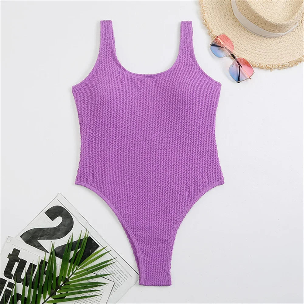Sexy Solid Swimwear Female One Piece Swimsuit Closed Push Up Women's Swimming Bathing Suits Bodysuit Beach Pool Bather 2025