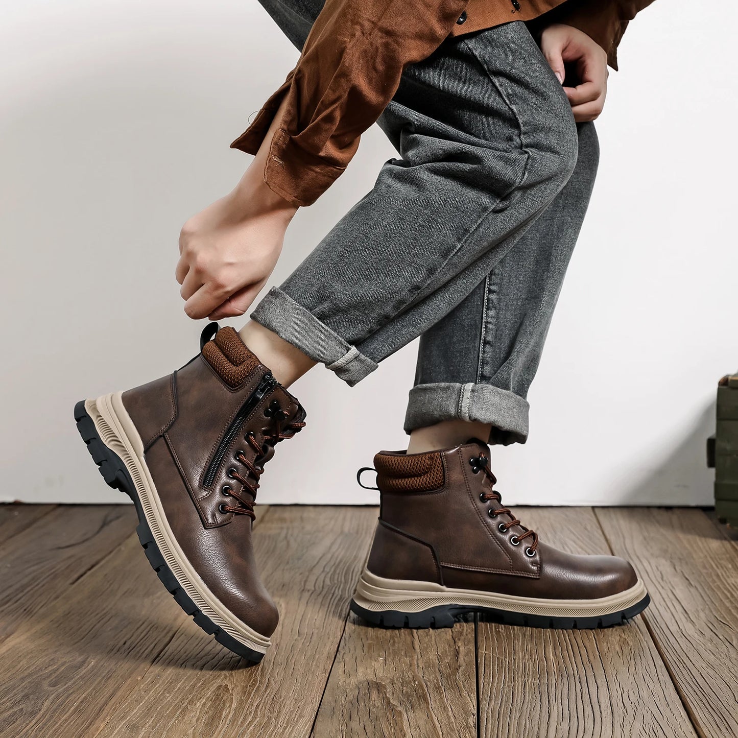 2024 New Safety Shoes Men Anti-smash Anti Puncture Work Shoes Anti Slip Indestructible Shoes Protective Sneakers Men Boots