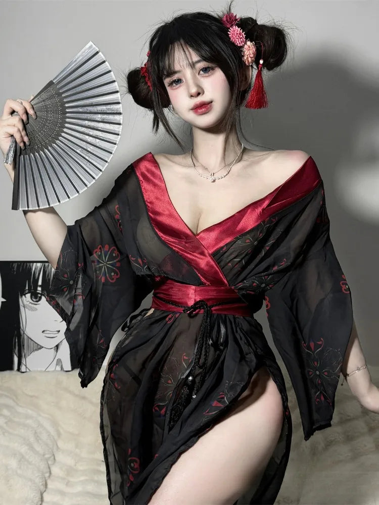 Cosplay Lingerie School Student Uniform Role Play Costume Women Cute Mini Skirt Tight Blouse Set Porn College Girl Cos Anime