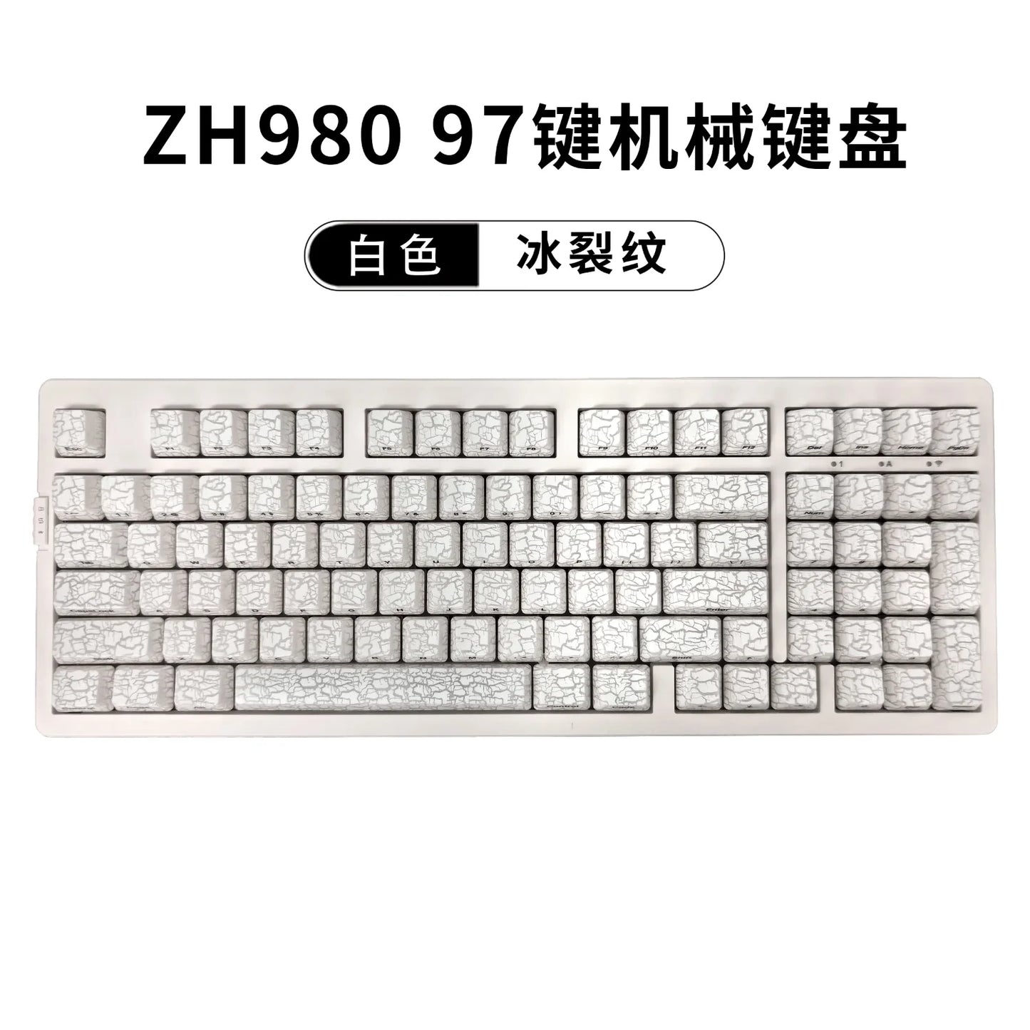 Teclado mecánico ZORNHER ZH980 Spider Web, inalámbrico, 2,4 G, Bluetooth, personalizado, para oficina, HIFI, silencioso.