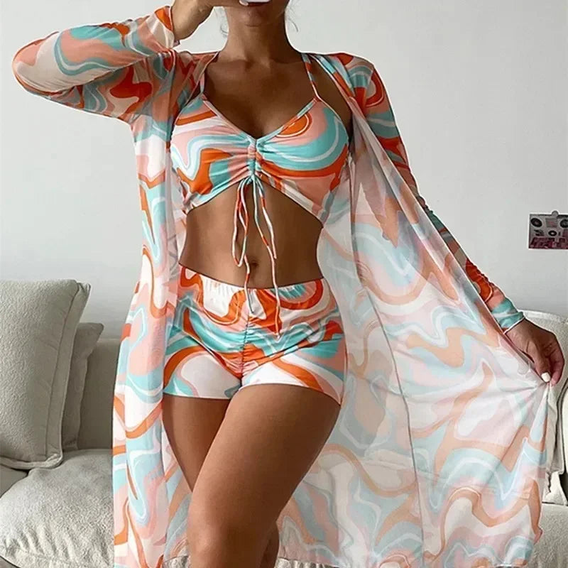 Trajes de baño sexys separados 2024, tankini, ropa de baño femenina, ropa de playa deportiva, trajes de baño de dos piezas, traje de baño de piscina para niñas y mujeres.