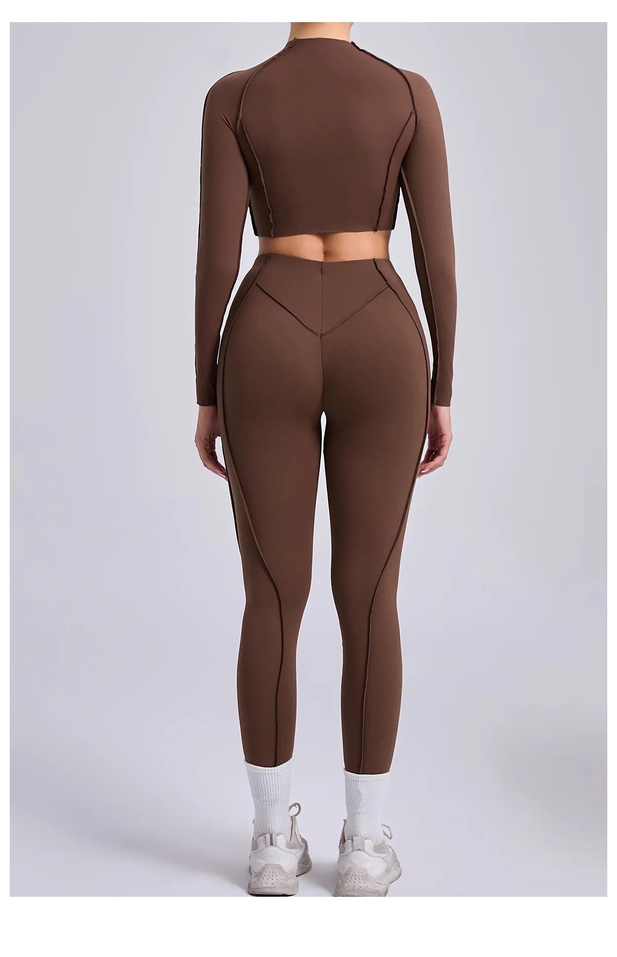 Yoga Set Workout Tracksuits 2 Pieces Gym Clothes Sportswear Yoga Suits For Women Fitness Set Sports Long Sleeved Gym Leggings