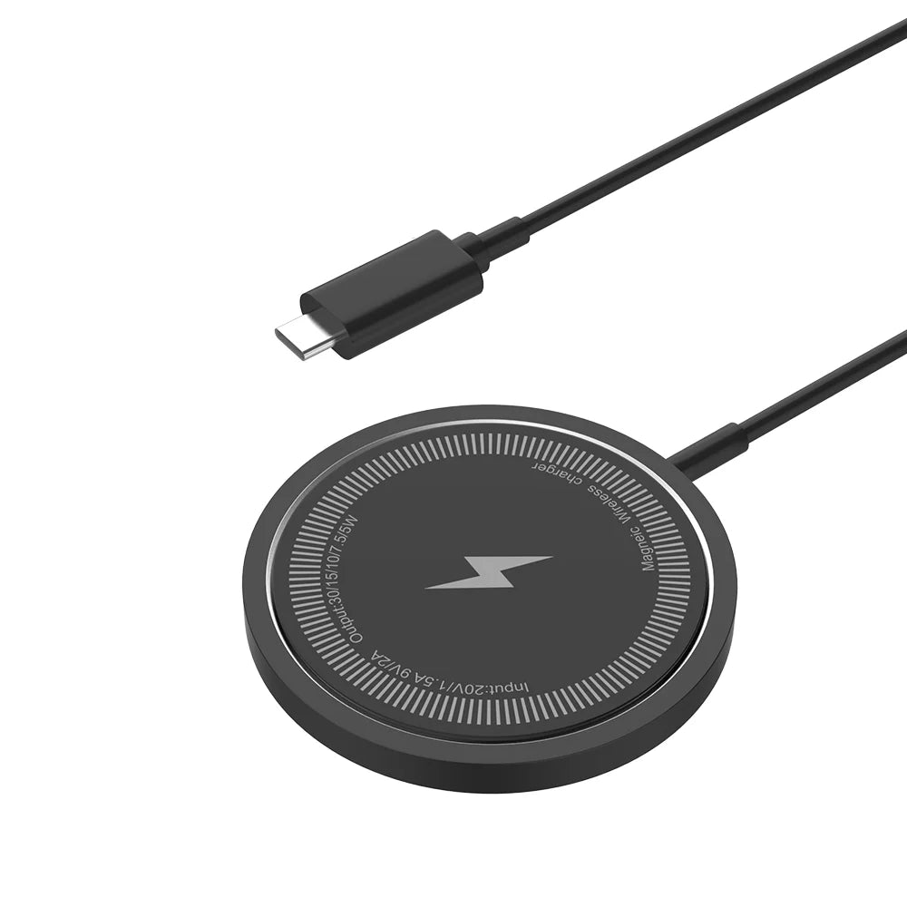 Cargador inalámbrico magnético de 30 W, base de carga rápida para iPhone 15, 14, 13, 12 Pro Max, Airpods PD, USB A, estación de carga para teléfono