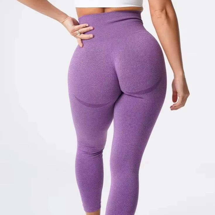 Nuevas mallas deportivas sin costuras con estampado moteado de contorno para mujer, suaves, para entrenamiento, fitness, yoga, cintura alta, ropa de gimnasio.