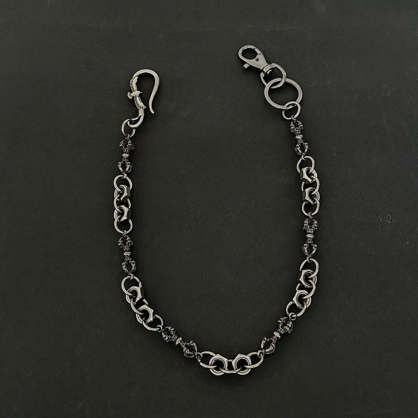 Cadenas para pantalones de hombre, cadena para pantalones, cinturón de mezclilla, cadena para billetera de motociclista, dije de águila para hombres, accesorios de hip hop, punk, gótico pesado
