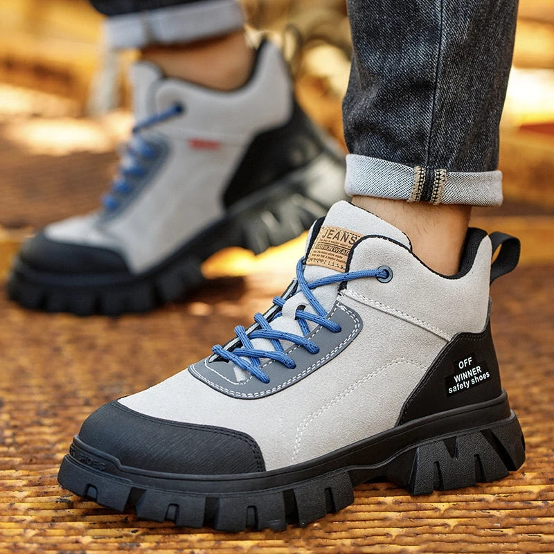 Zapatos de seguridad para electricistas, aislantes de 6 kV, antiaplastamiento y antiperforación, calzado de seguridad para hombres, para obras de construcción, zapatos de algodón.