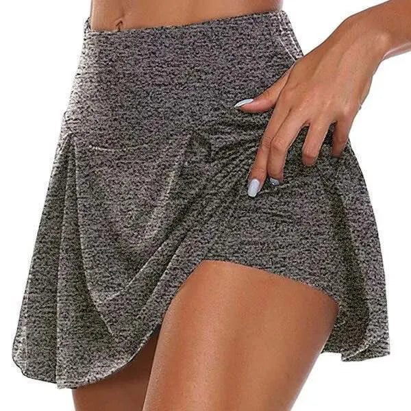 Falda corta deportiva, pantalones cortos de yoga, culotte, falda de tenis, ropa, ropa de fitness, ropa de yoga de cintura alta para correr al aire libre