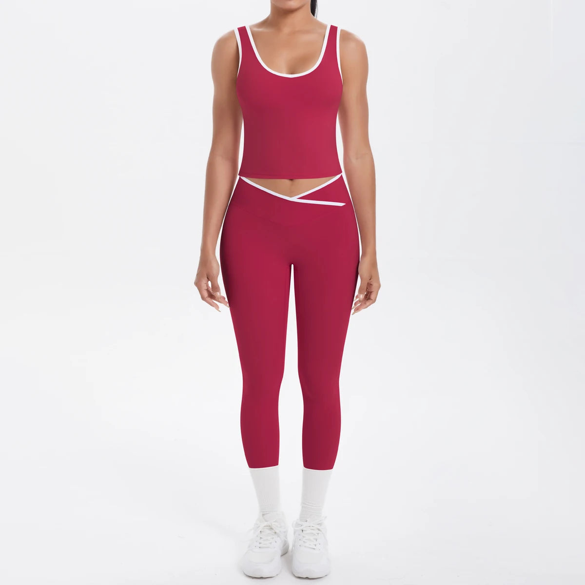 Conjunto de 2 piezas de pantalones de yoga con espalda descubierta y leggings para correr, de cintura alta, con estampado de melocotón y glúteos, para fitness y deportes.