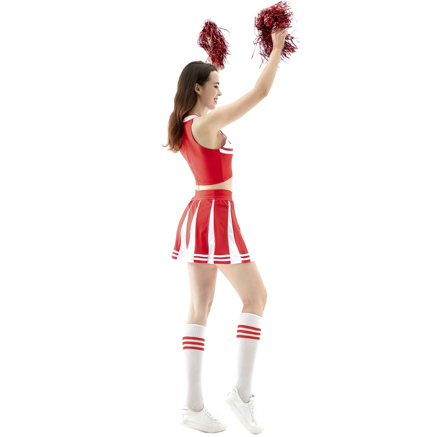 New sexy female student cheerleading costume women's adult cheerleading uniform dance uniform sleeveless crop top with mini p