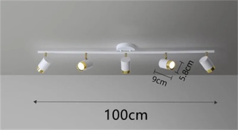 Lámpara de techo LED moderna para interiores, lámpara de araña blanca y negra, foco para sala de estar, dormitorio, comedor, pasillo, foco GU10