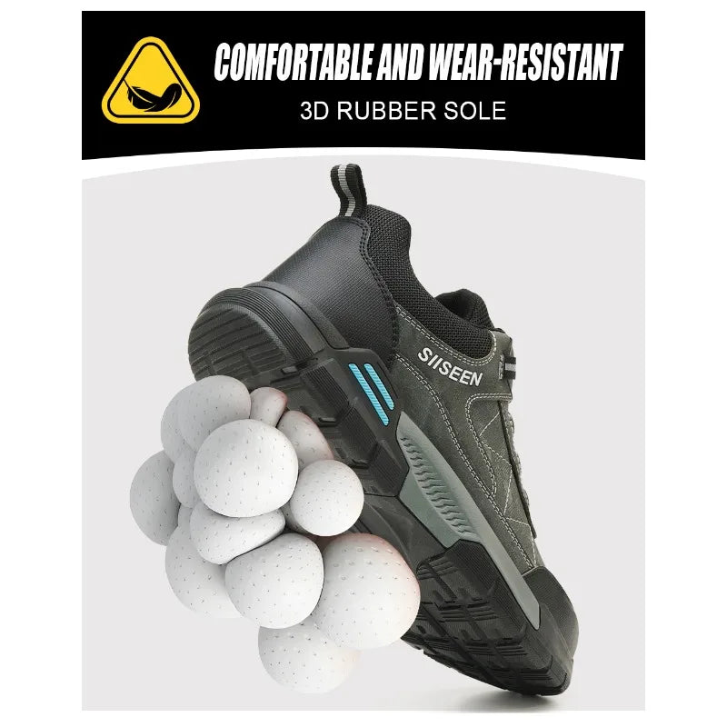 Nuevos zapatos de seguridad para hombre, zapatos de trabajo resistentes a perforaciones, calzado de protección para hombre, botas de trabajo resistentes al desgaste, botas tácticas.