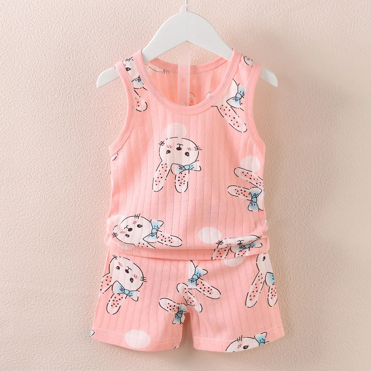 Ropa para niños, camisetas sin mangas estampadas, pantalones cortos, bonitos y transpirables, conjunto de chaleco y pantalones cortos de verano para niños, camiseta sin mangas para ropa de bebé para niños