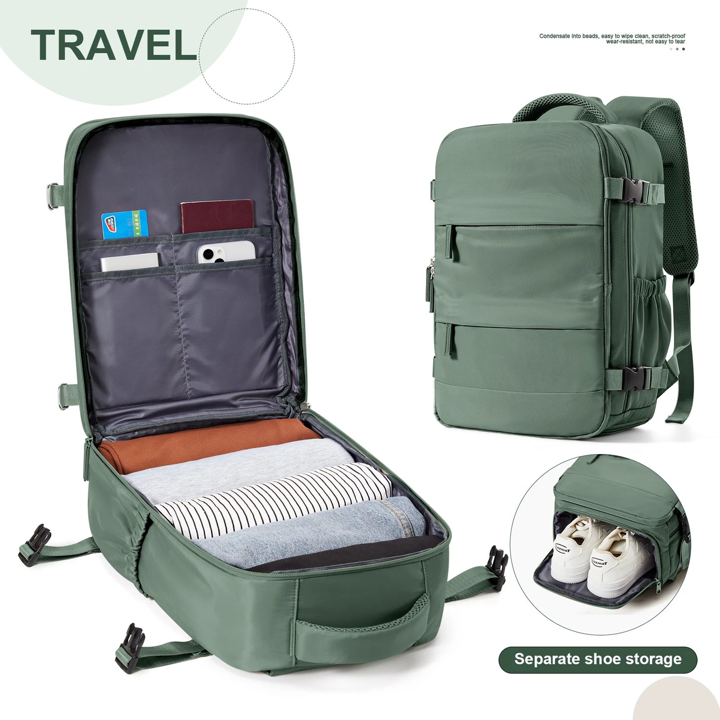 Mochila Ryanair 40x20x25, bolsa de cabina, mochila de viaje para hombres y mujeres, equipaje de mano, mochila para portátil de ocio, mochila para viaje, cabina