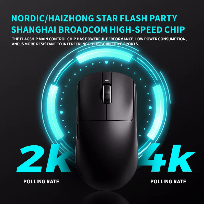 El mejor ratón inalámbrico Vxe Dragonfly R1 SE+ para juegos FPS de larga duración y peso ligero, ergonómico Paw3395 de 2 kHz.