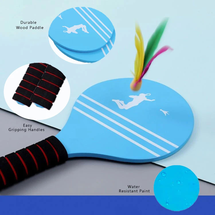 Juego de bádminton para niños, adolescentes y adultos: juegos familiares, carreras de madera, regalos, para interiores y exteriores, playa, patio