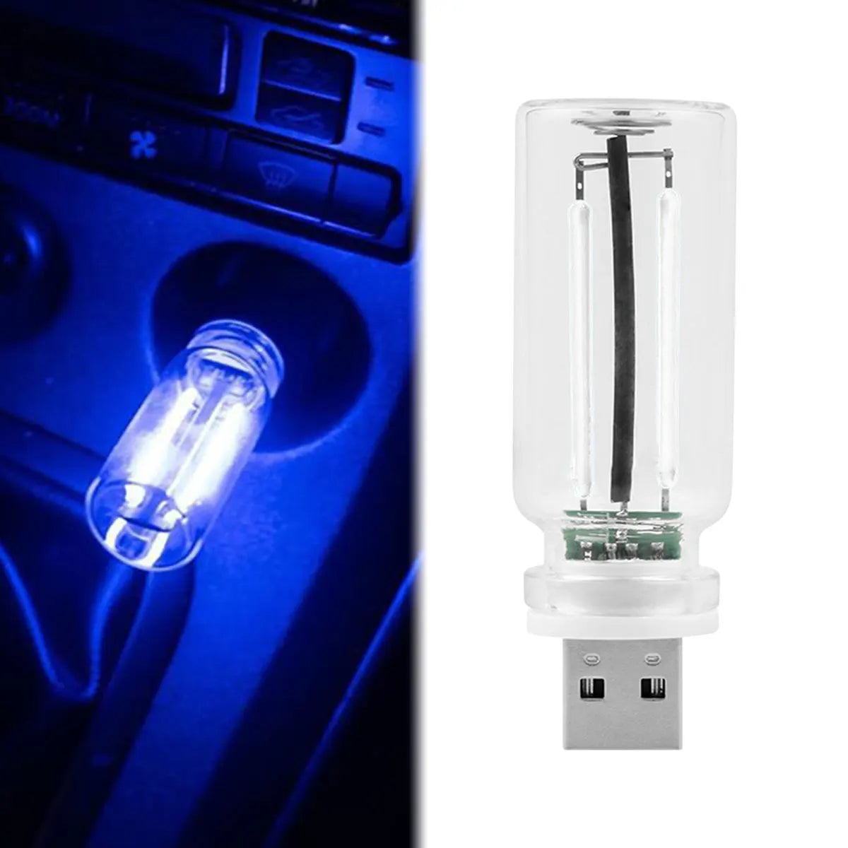 Luz nocturna USB con atenuación táctil, bombilla LED incandescente de filamento, iluminación interior de coche, lámpara de ambiente para sala de fiestas y coche.