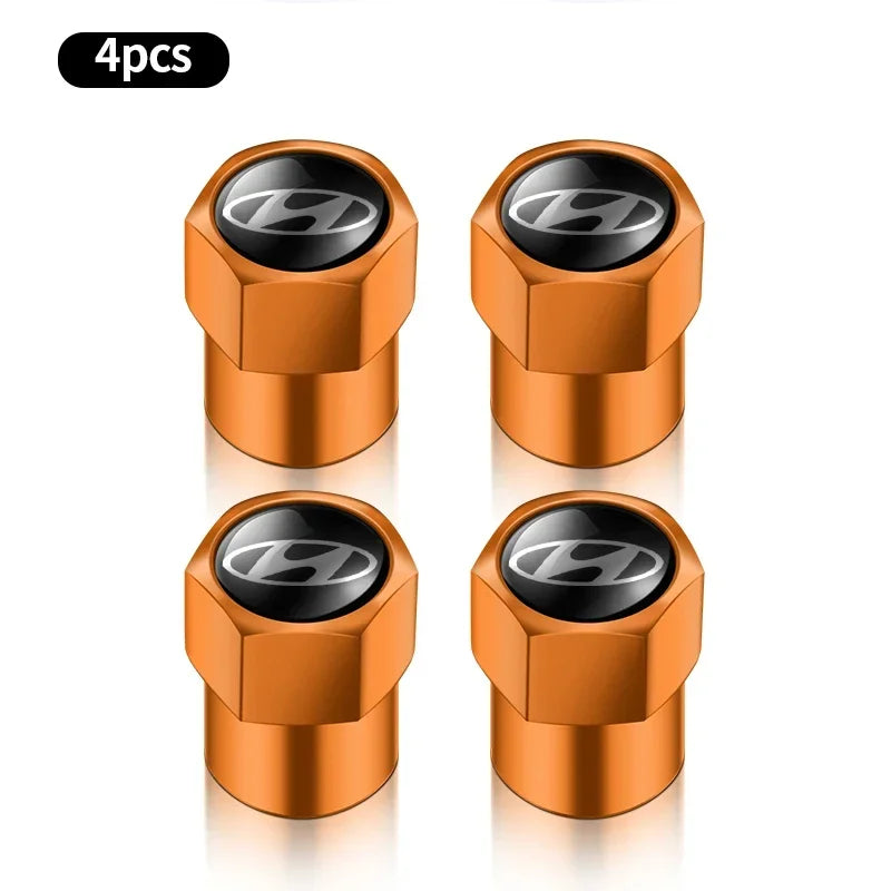 4 tapas para válvula de aire de rueda de coche para Hyundai IONIQ Tucson I30 I40 Fe CM DM Elantra Sonata RB LC Kona, accesorios para coche.