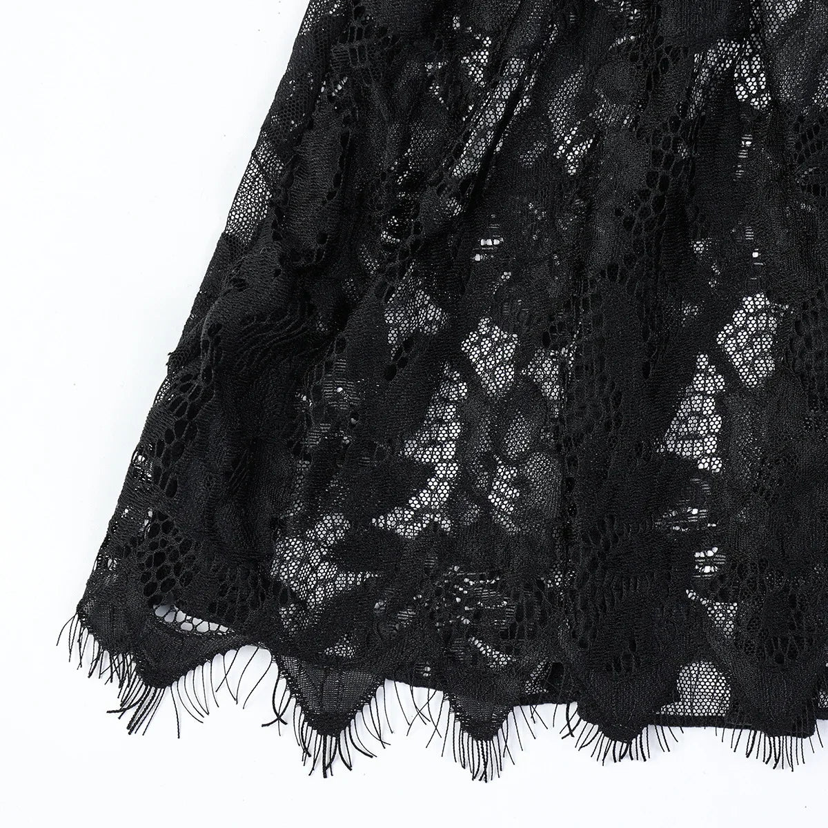 Conjunto exótico de PU sexy para mujer, vestido de encaje transparente, lencería elegante con abertura, body exótico para fiesta y club.