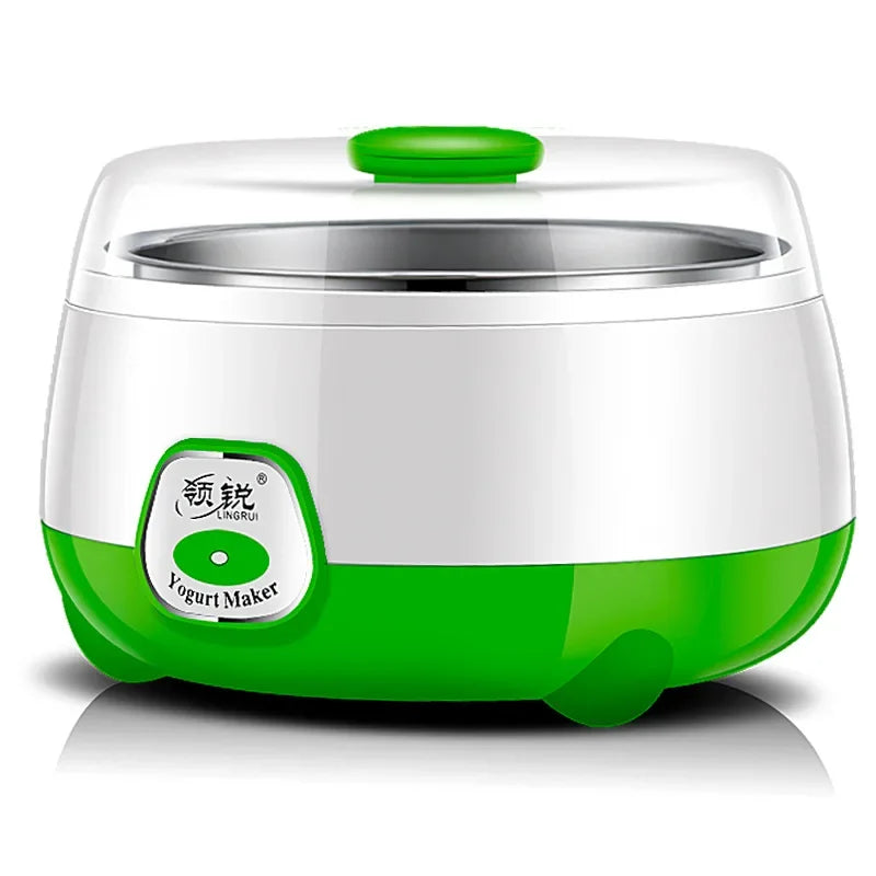 Mini yogurtera eléctrica de 1 l, automática, multifuncional, 220 V, para el hogar, máquina para fermentar yogur y natto.