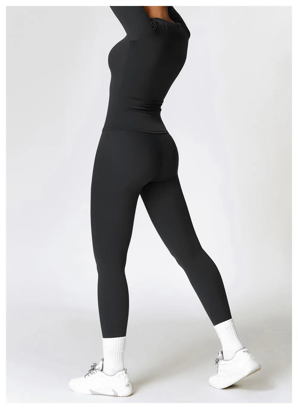 2PCS Seamless Yoga Set Women Workout Set Sportswear Gym Clothing Fitness Long Sleeve Crop Top High Waist Leggings Sports Suits