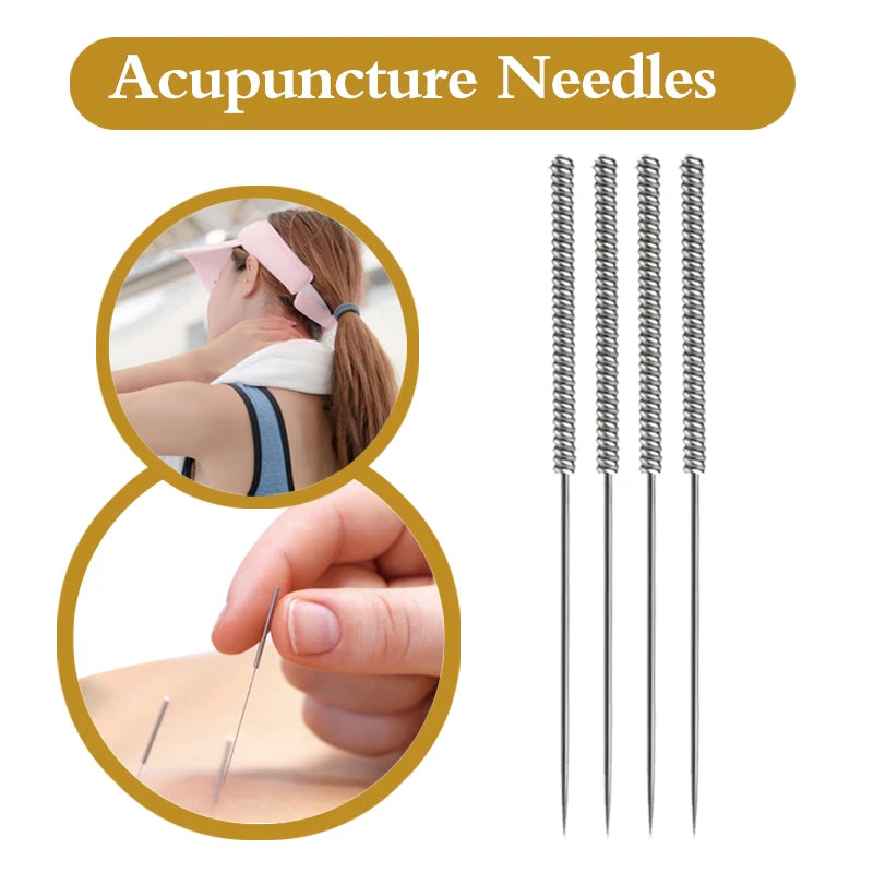 ZHONGYAN TAIHE 2000 agujas de acupuntura estériles desechables con tubo, 4 cajas de agujas para masaje de belleza, microacupuntura facial