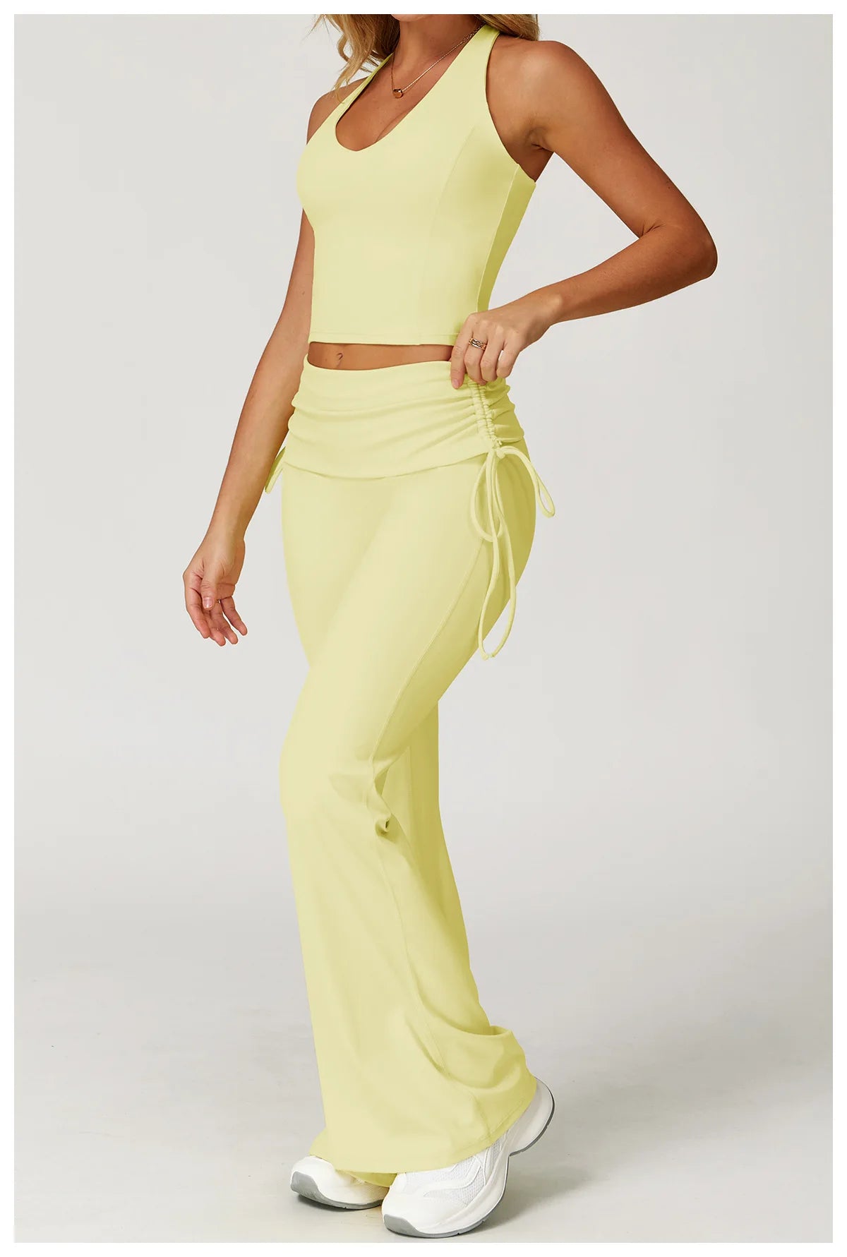 Conjunto de chándal de yoga para mujer, 2 piezas, ropa deportiva para entrenamiento, fitness, gimnasio, leggings de cintura alta, sujetador deportivo, ropa deportiva