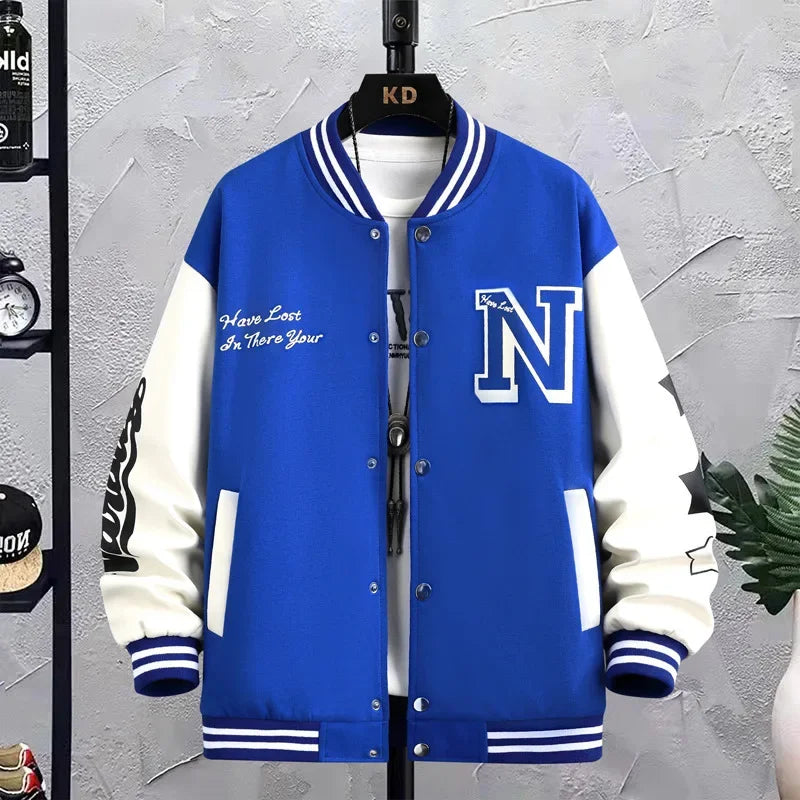 Chaqueta de béisbol holgada para hombre, estilo americano, para parejas, otoño/invierno, marca de moda, estilo casual.